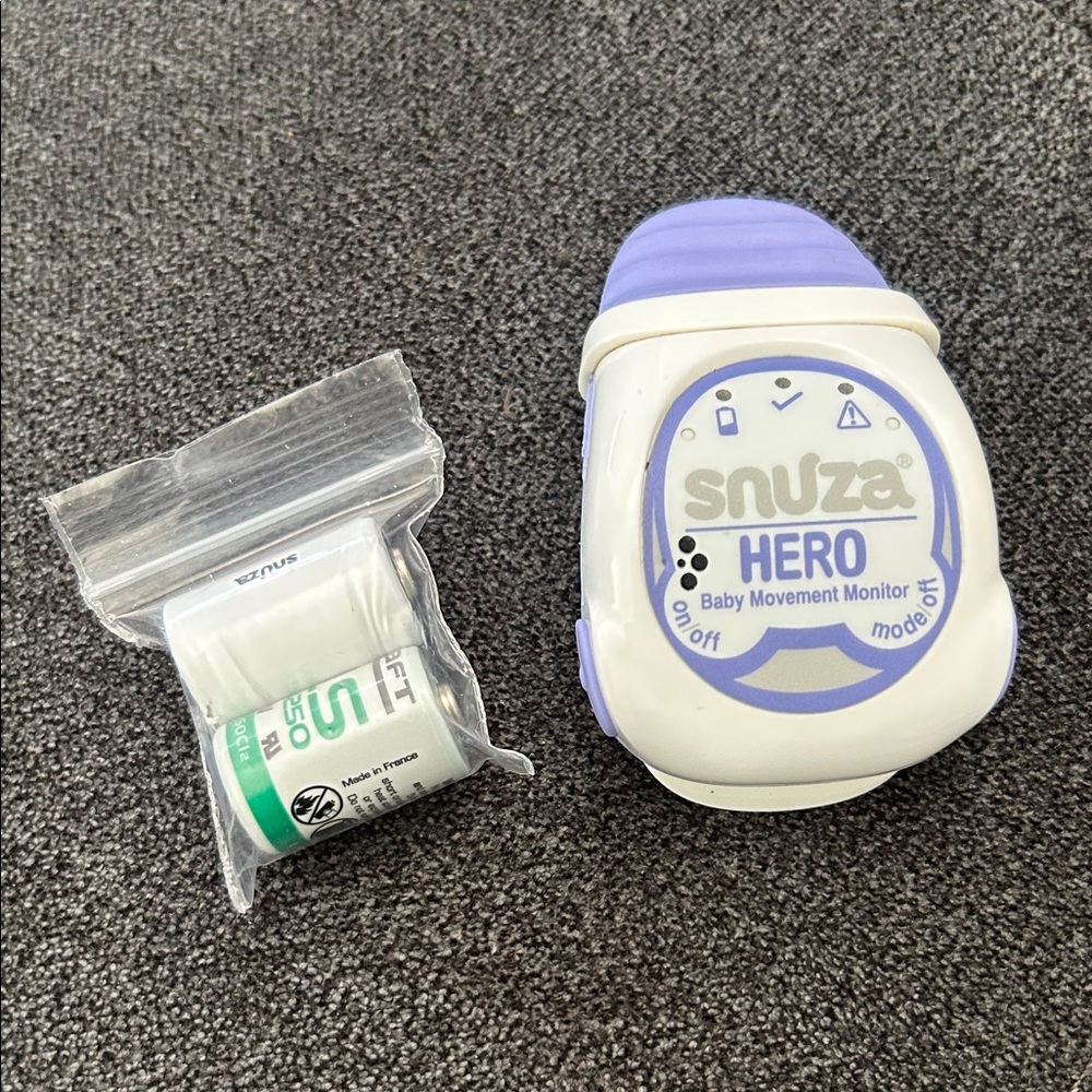 Snuza Hero Baby Movement Monitor - Lavender and White